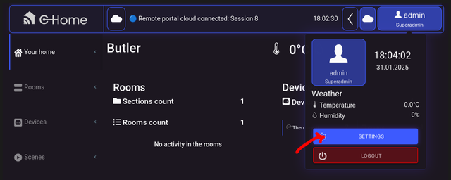 Open Controller Settings